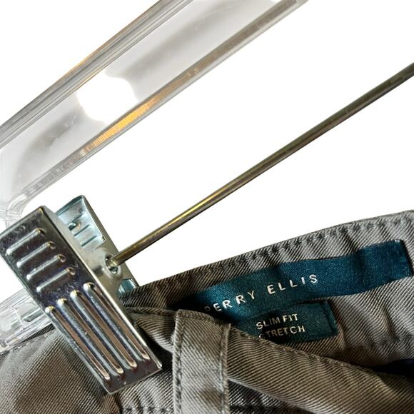 Perry‎ Ellis Gray Slim Fit Stretch Slacks Pants 34 x 32 (2934) - Picture 3 of 5